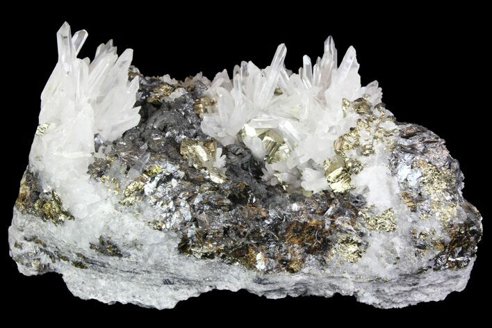 Pyrite, Sphalerite & Quartz Crystal Association - Peru #138160
